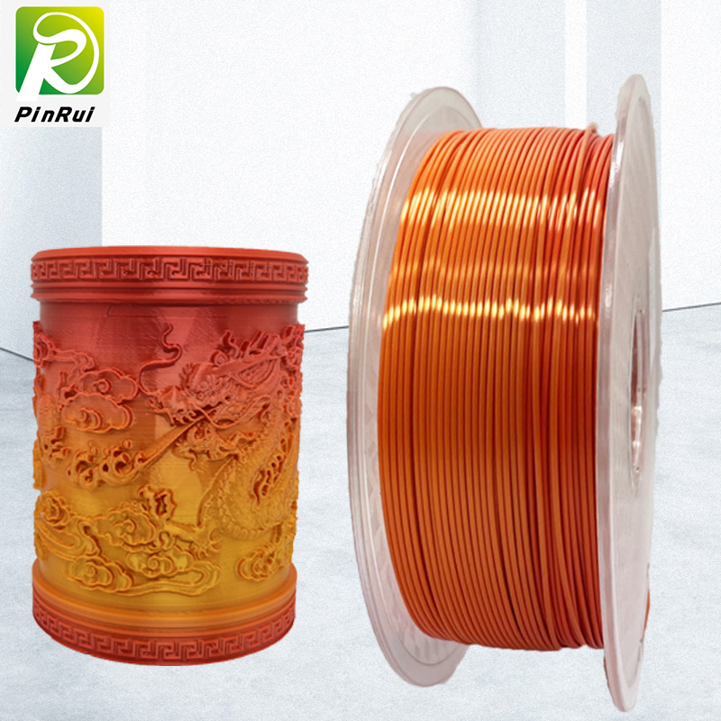 PINRUI висококачествено червено-злато Rainbow 1.75mm 3D принтер PLA нишка